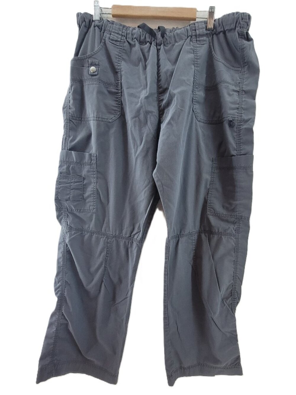 Dickies XL Tall Unisex Medical Scrub Pants Cotton Bl Solid Pattern Gray 857455T